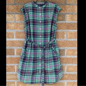 Amy Winehouse Collection Fred Perry Tartan  Shirt Dress size 12 Mod ModCloth
